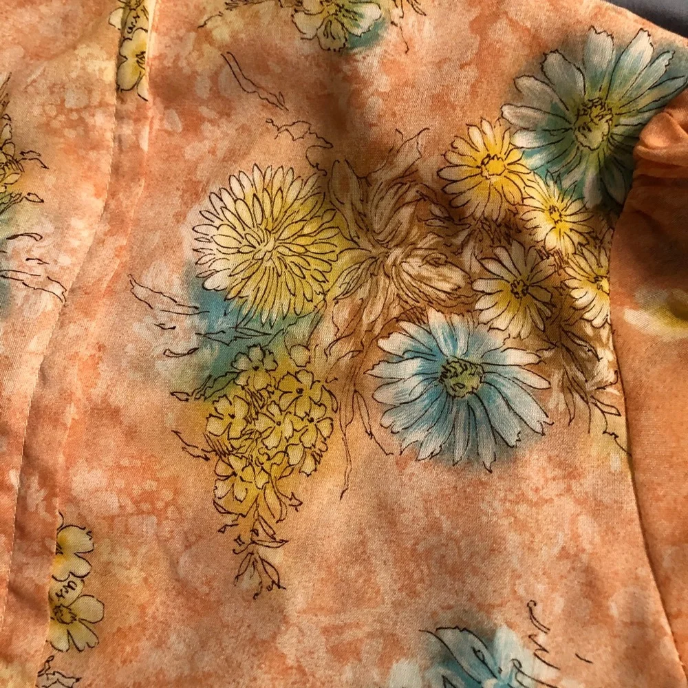Vintage 70s gunne sax style floral maxi dress with bishop sleeves - Picture 9 of 13